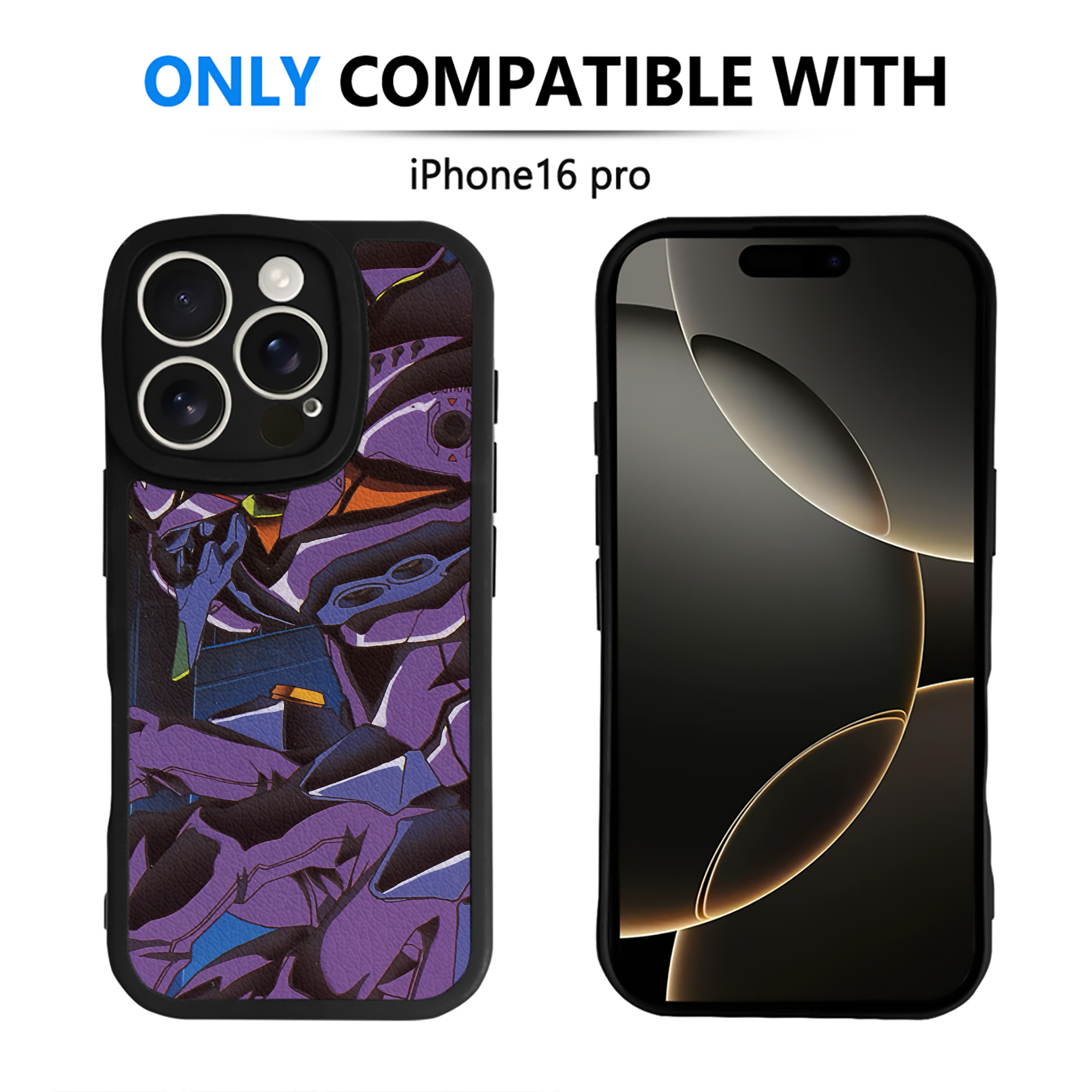 （画像用） EVA 新世紀エヴァンゲリオン 【iPhone 16シリーズ対応】シリコンスマホケース（レザー調） 材質：シリコン
